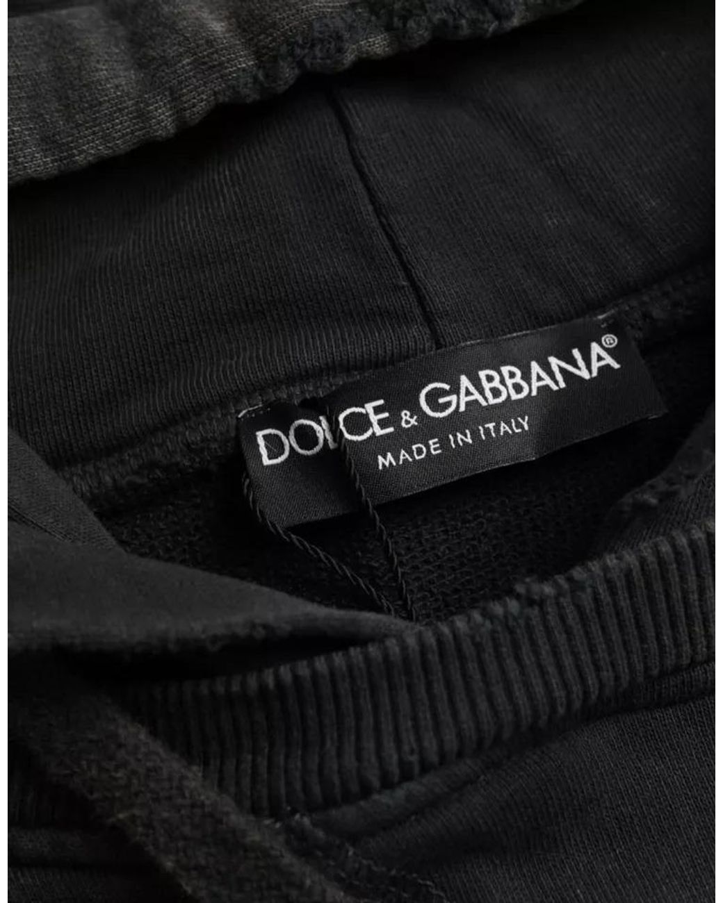 Dolce & Gabbana Dolce Gabbana Grote Hoodie Korte Mouwen in het Black voor heren