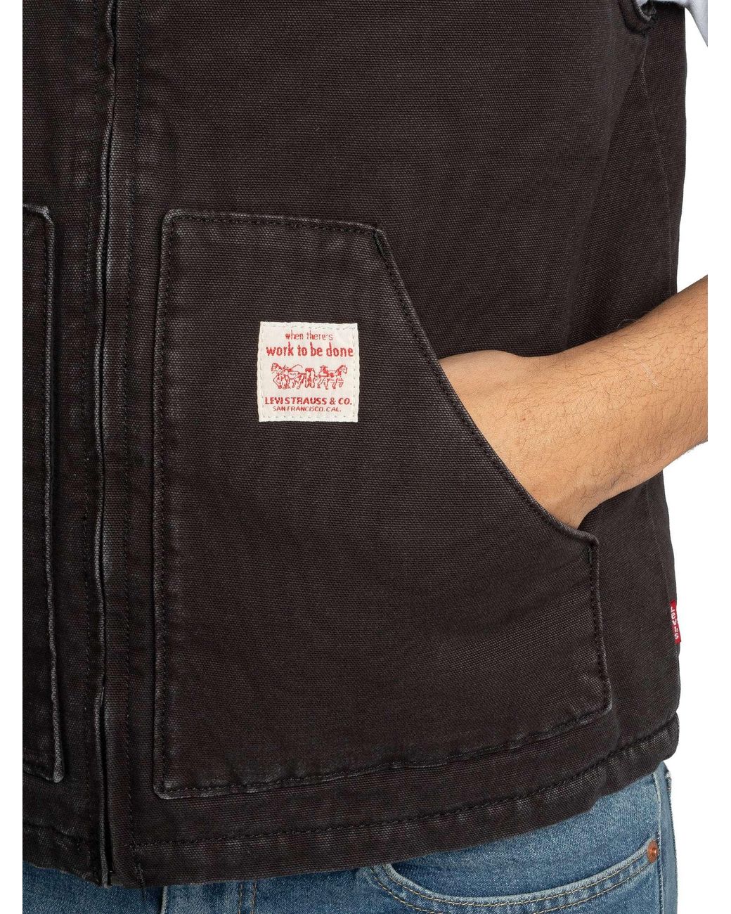 Levi's Sansome Vest in het Black voor heren