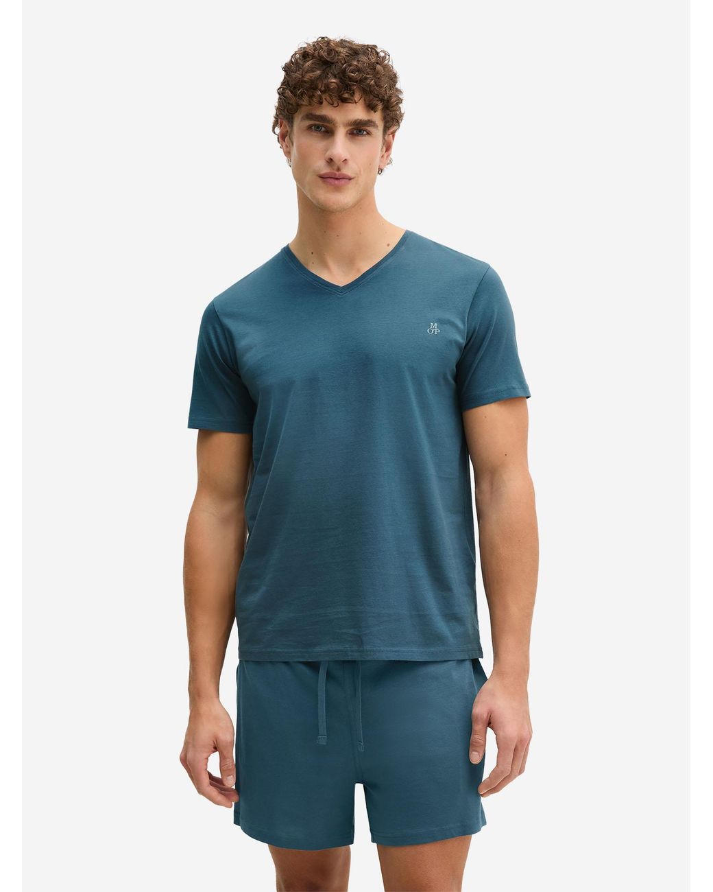 Marc O' Polo Marc O'Polo Mannen T-Shirt Mix N Match in het Blue voor heren