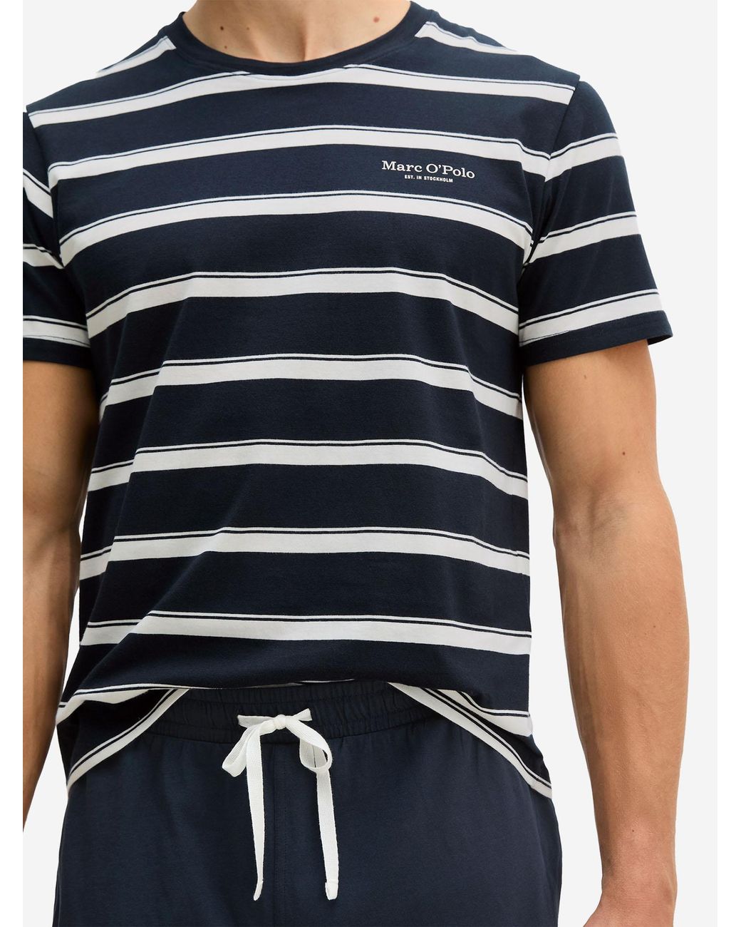 Marc O' Polo Marc O'Polo Mannen Pyjama Mix N Match in het Blue voor heren