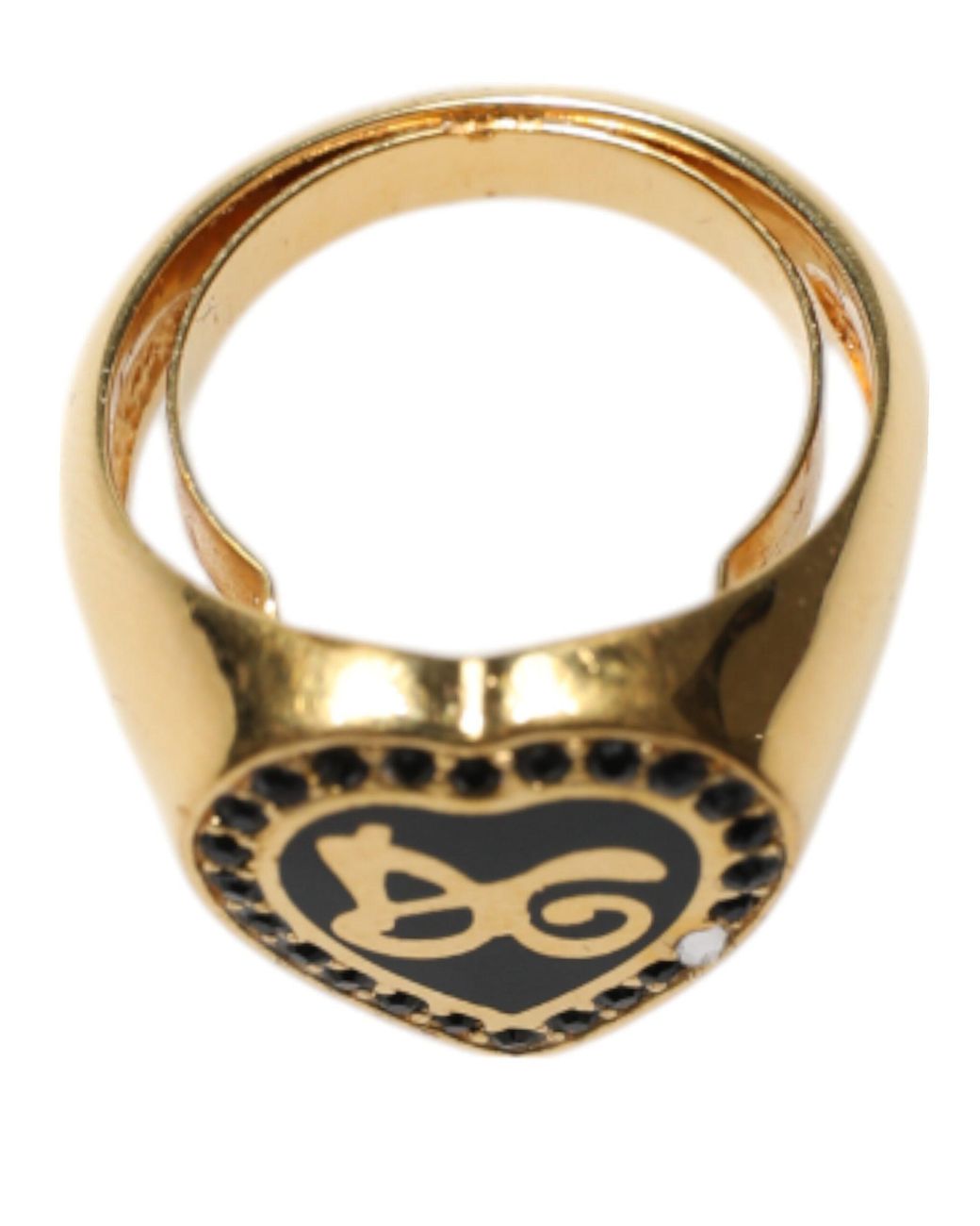Dolce & Gabbana Hart Ring Dg Logo in het Black