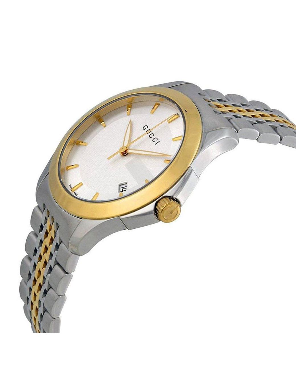 Gucci Ya126409 G-Timeless Tweekleurig Herenhorloge in het Metallic voor heren