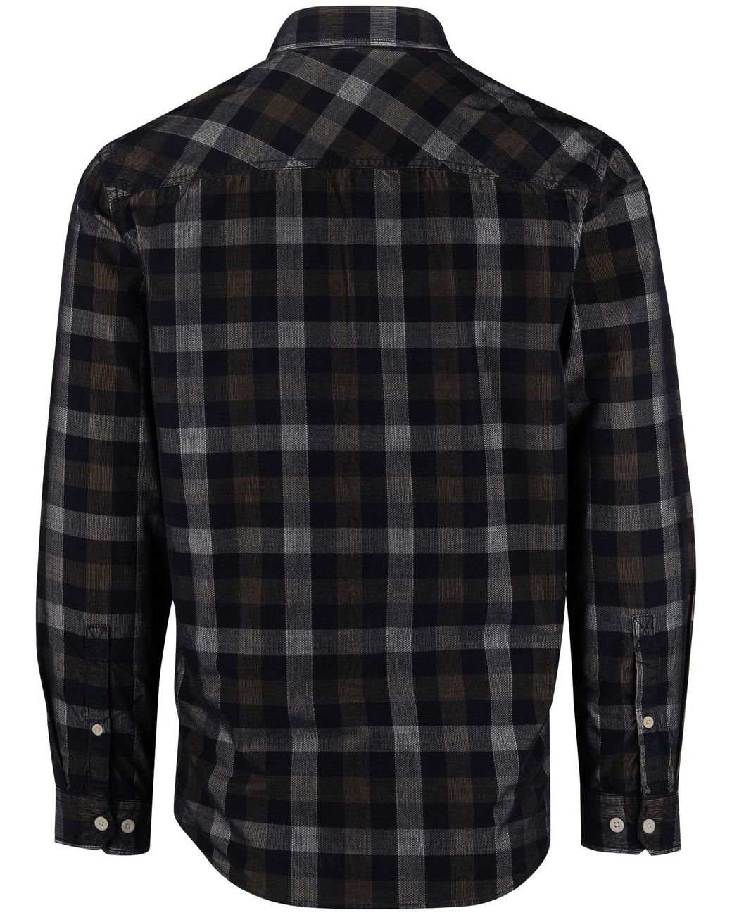 Camel Active Overhemd Wit Geruit Button-Down Collar in het Black voor heren
