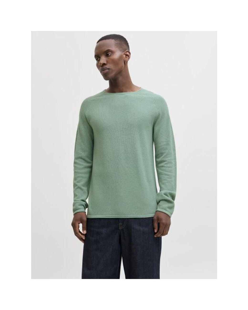 Jack & Jones Jjehill Knit Crew Neck Noos in het Green voor heren