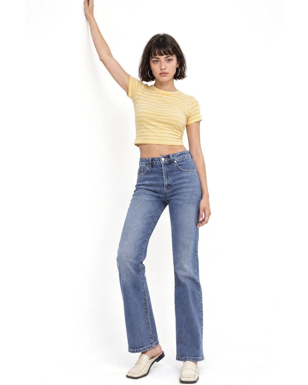 Squalo Blue Straight Leg Pants