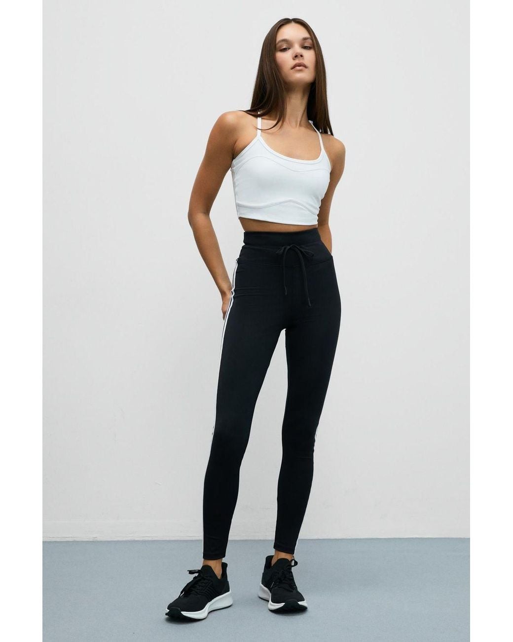 Grimelange Blue High Waist Skinny Leggings