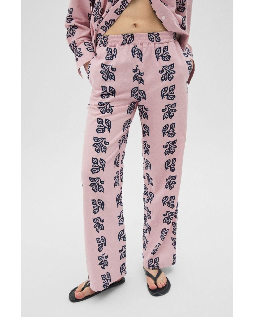 Grimelange Pink Straight Pull-On Pants