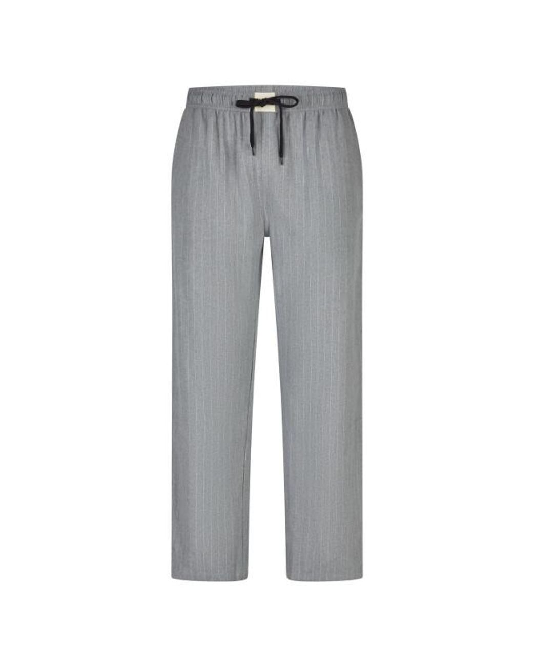 Phil & Co. Berlin Lange Pyjama Set Met Flanellen Pyjamabroek Grijs in het Gray voor heren
