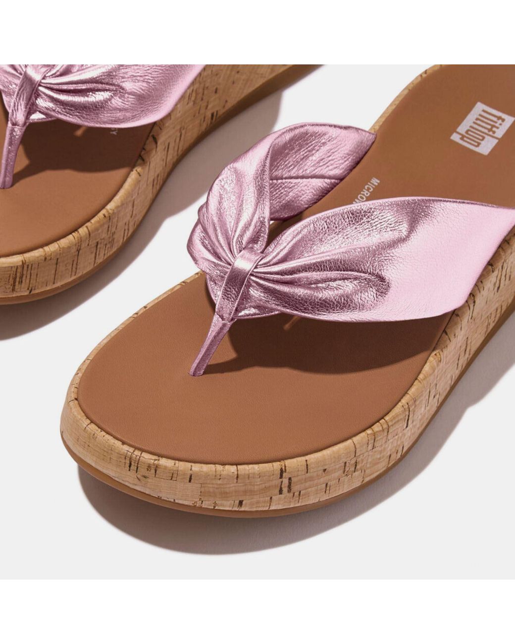 Fitflop Fit Flop F-Mode Flatform Teen-Haak Flip-Flops in het Pink