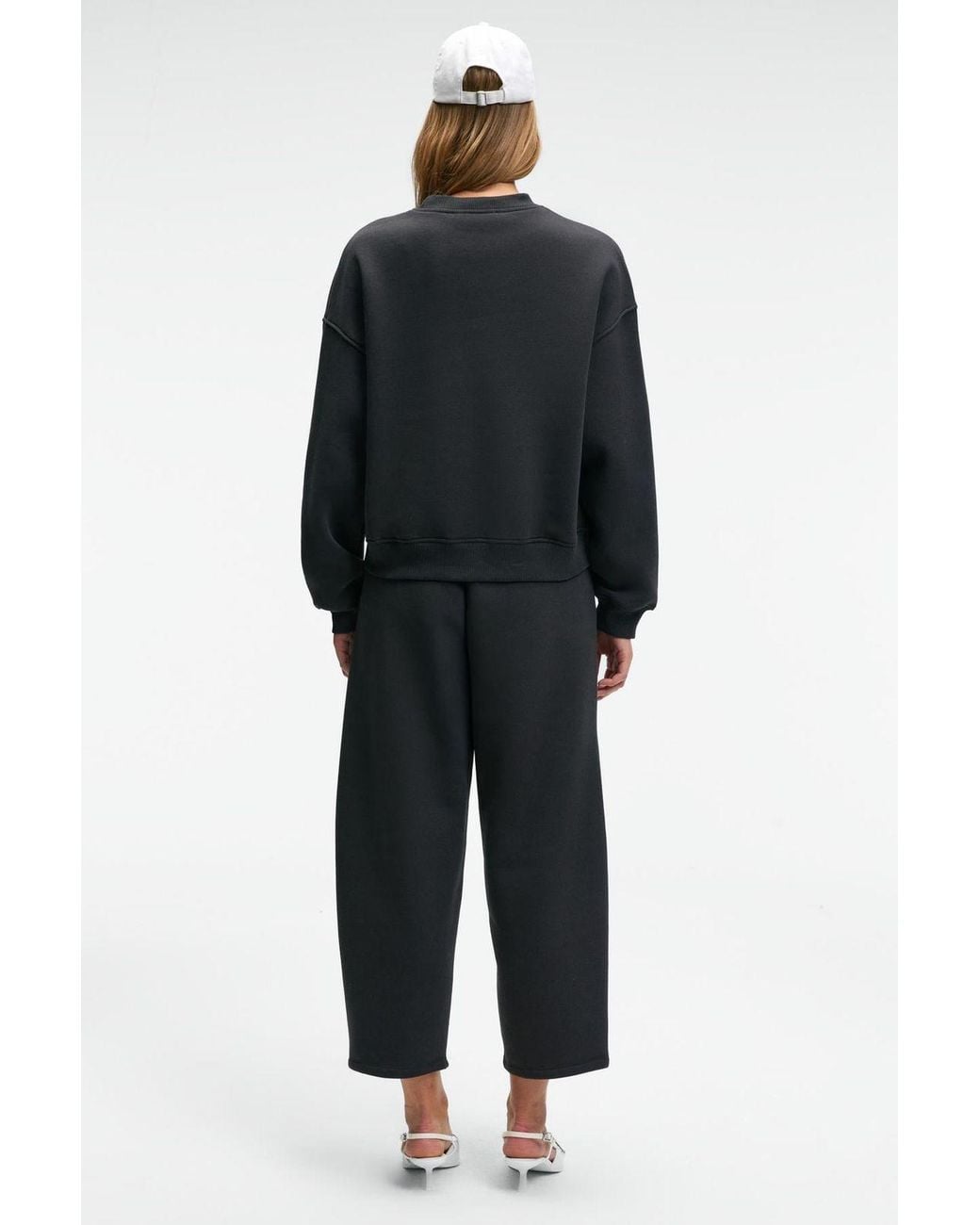 Grimelange Black Wide Leg Oversized Joggers