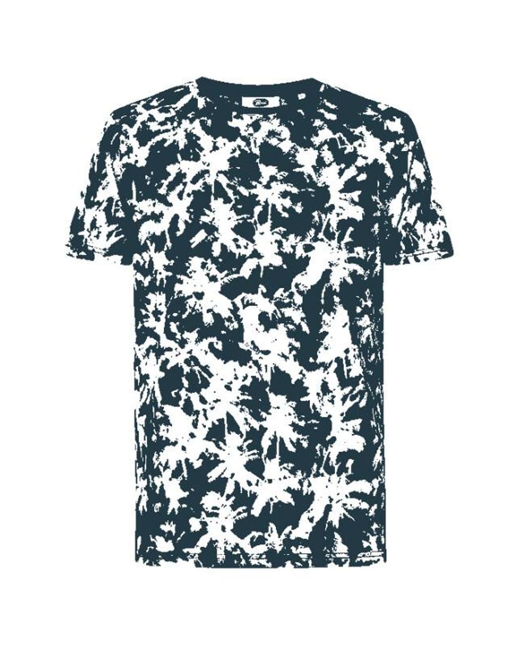 Petrol Industries All-Over Print T-Shirt in het Blue voor heren