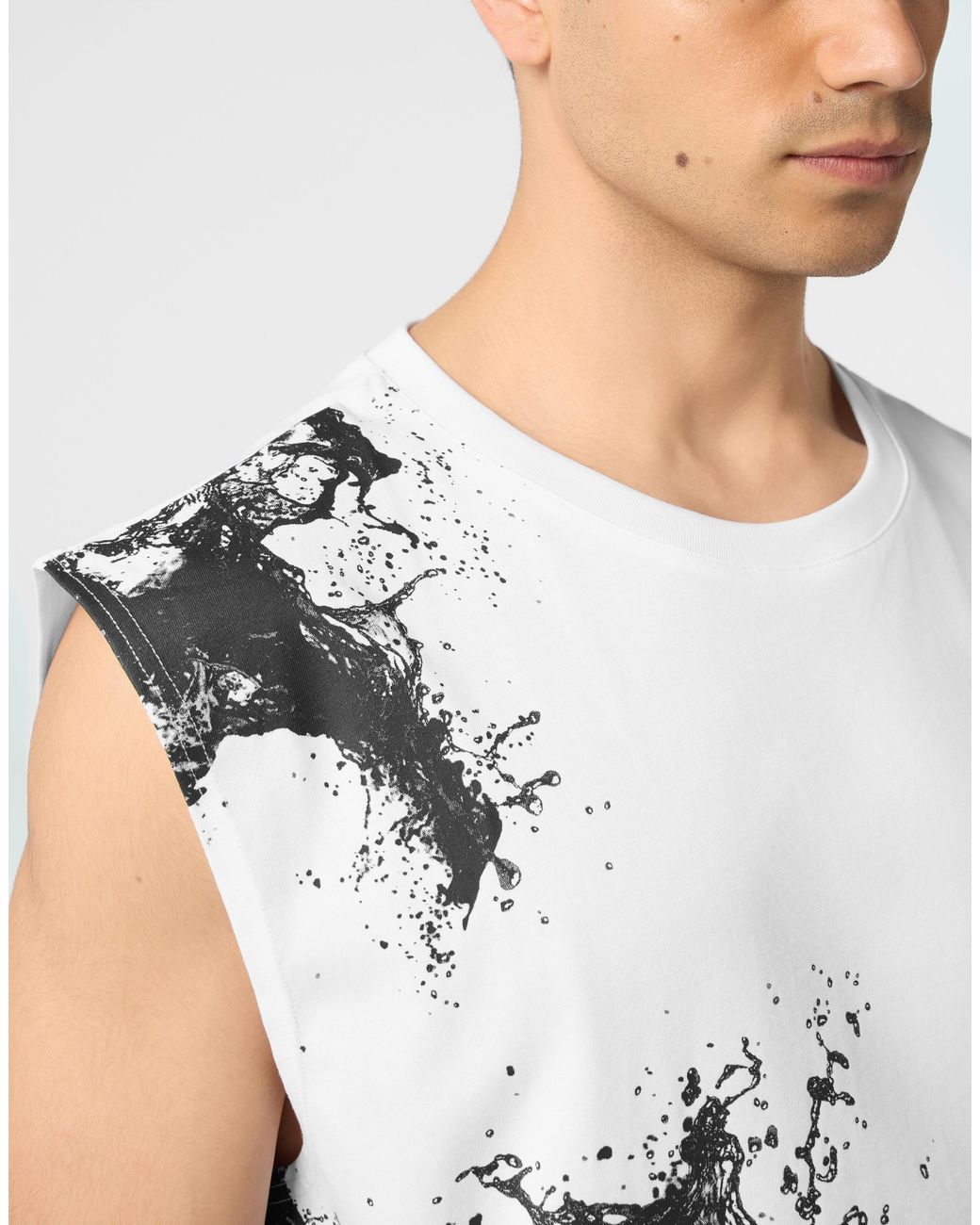 Philipp Plein Tanktop Splash in het White voor heren