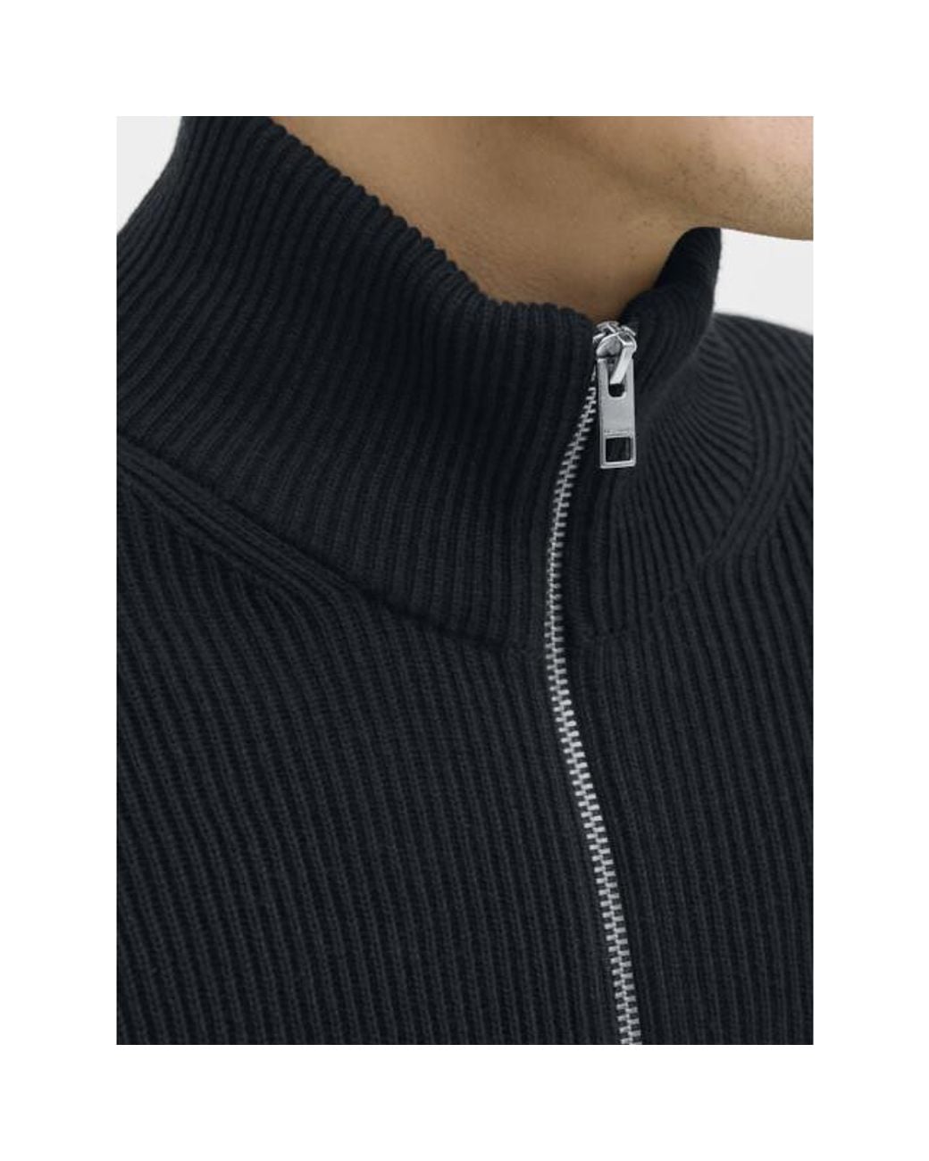 Jack & Jones Jjeperfect Knit Zip Cardigan Sn in het Blue voor heren
