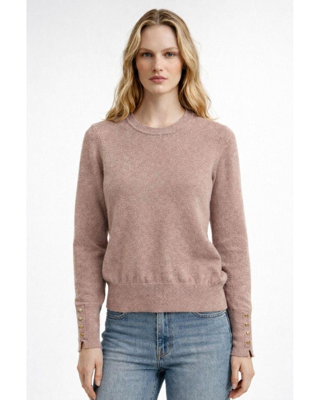 MixRay Natural Crew Neck Knit Sweater