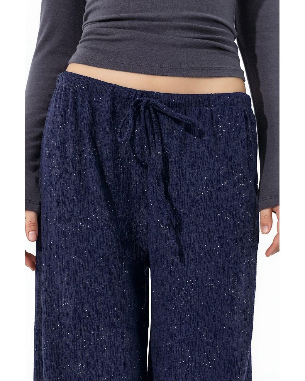 Busem Blue Long Crew Neck Blouse