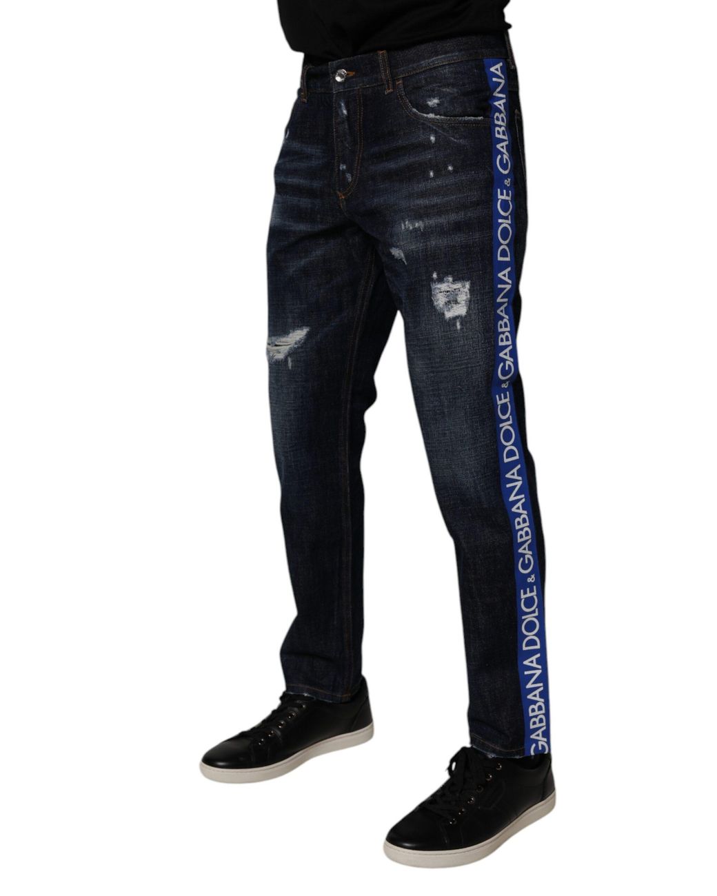 Dolce & Gabbana Dolce Gabbana Jeans Met Zijlogo in het Blue voor heren
