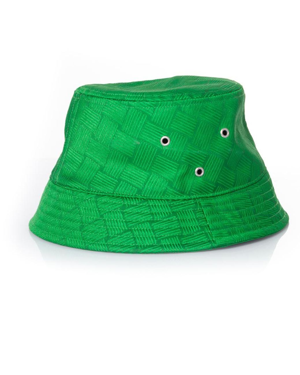 Bottega Veneta Green Intrecciato Bucket Hat Nylon