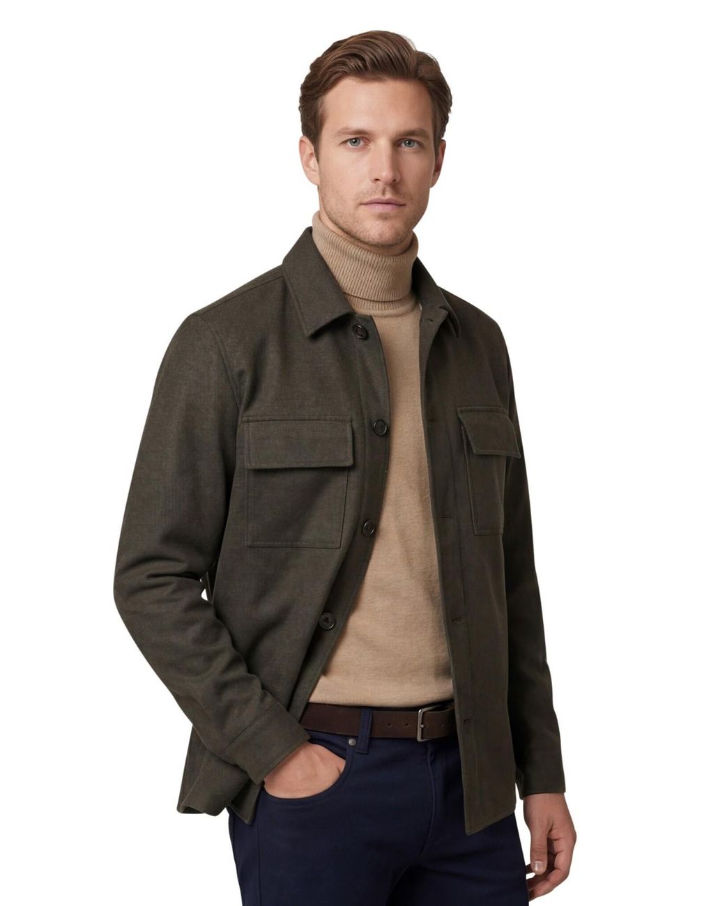 Profuomo Overshirt Cutaway in het Black voor heren