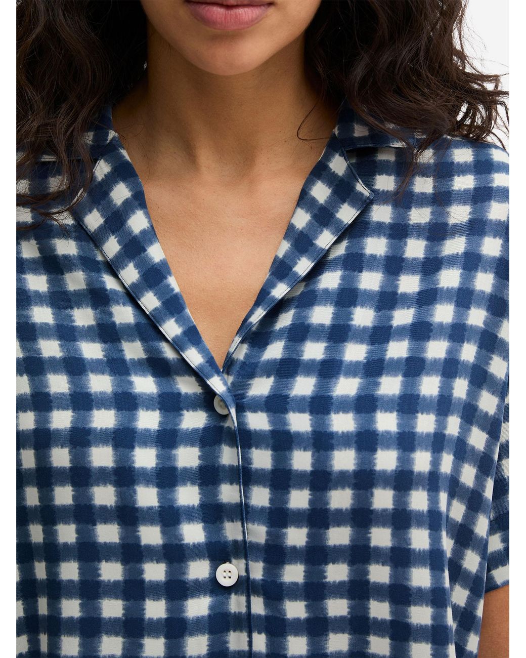 Marc O' Polo Marc O'Polo Vrouwen Pyjama Top Mix N Match in het Blue