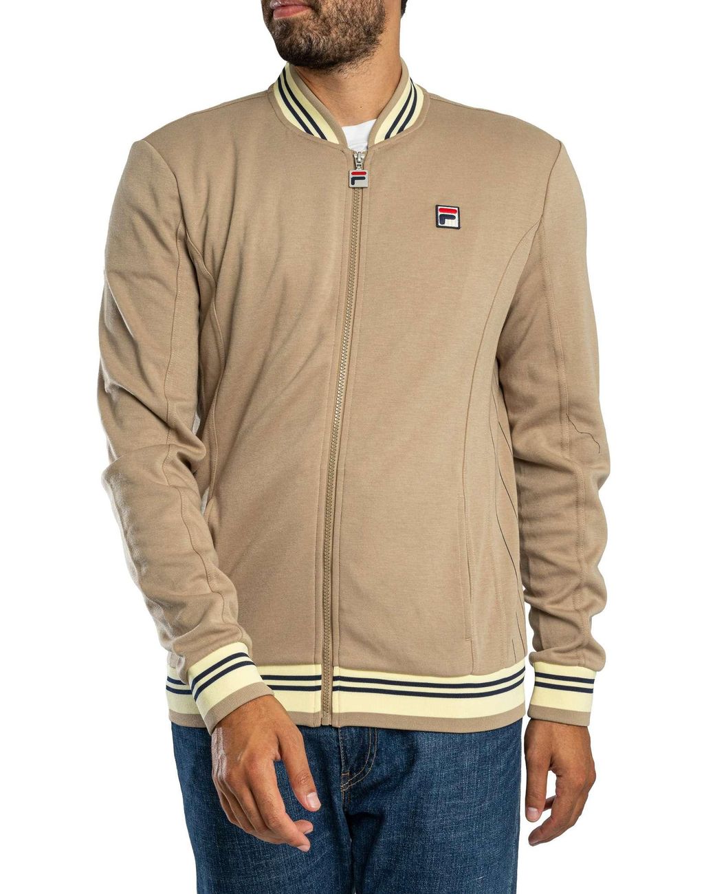 Fila Settanta Baseball Track Jacket in het Natural voor heren