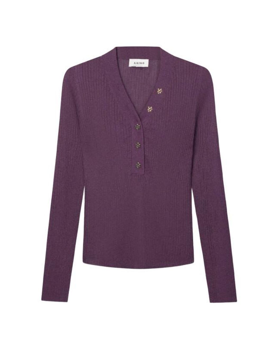 Aaiko Pullover Polly Vis 305 in het Purple