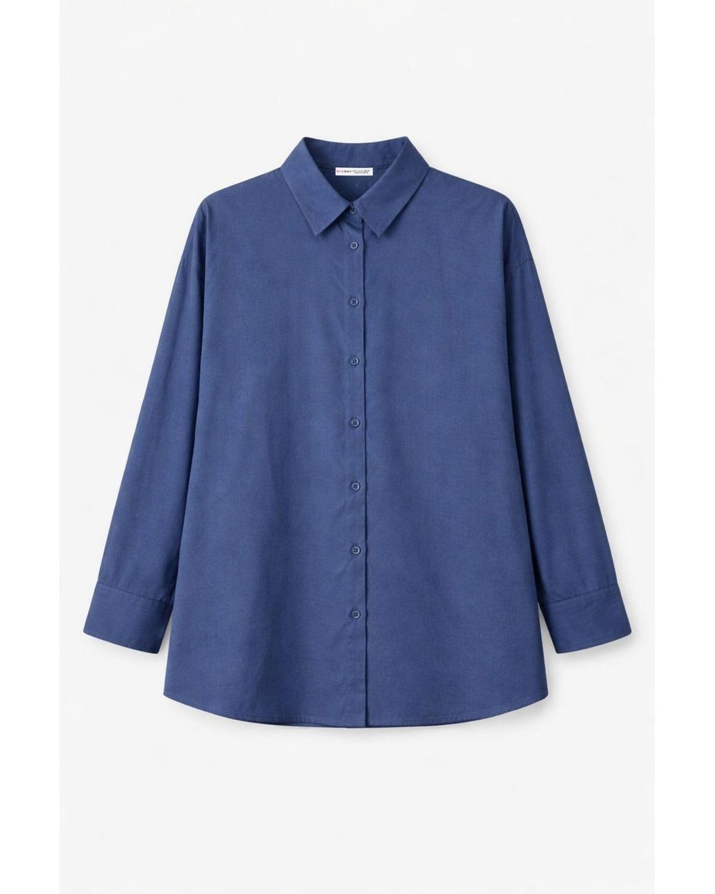 MixRay Blue Long Sleeve Cotton Shirt