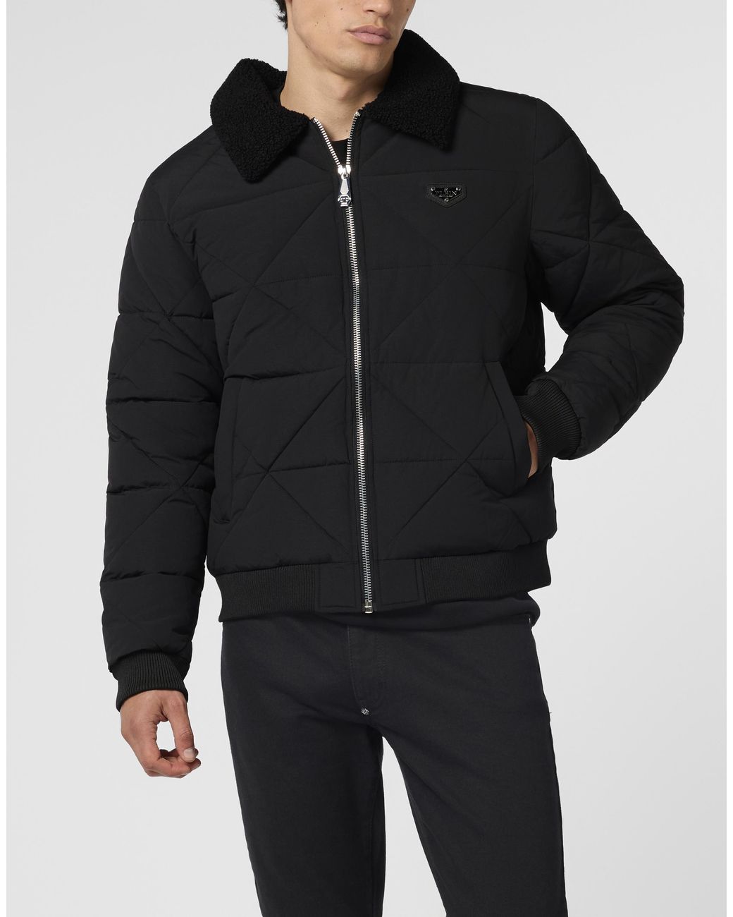 Philipp Plein Nylon Jas in het Black voor heren