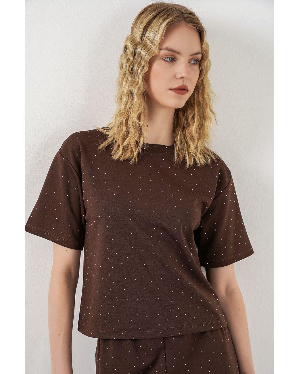 Bigdart Multicolor Polka Dot Printed Crew Neck T-Shirt