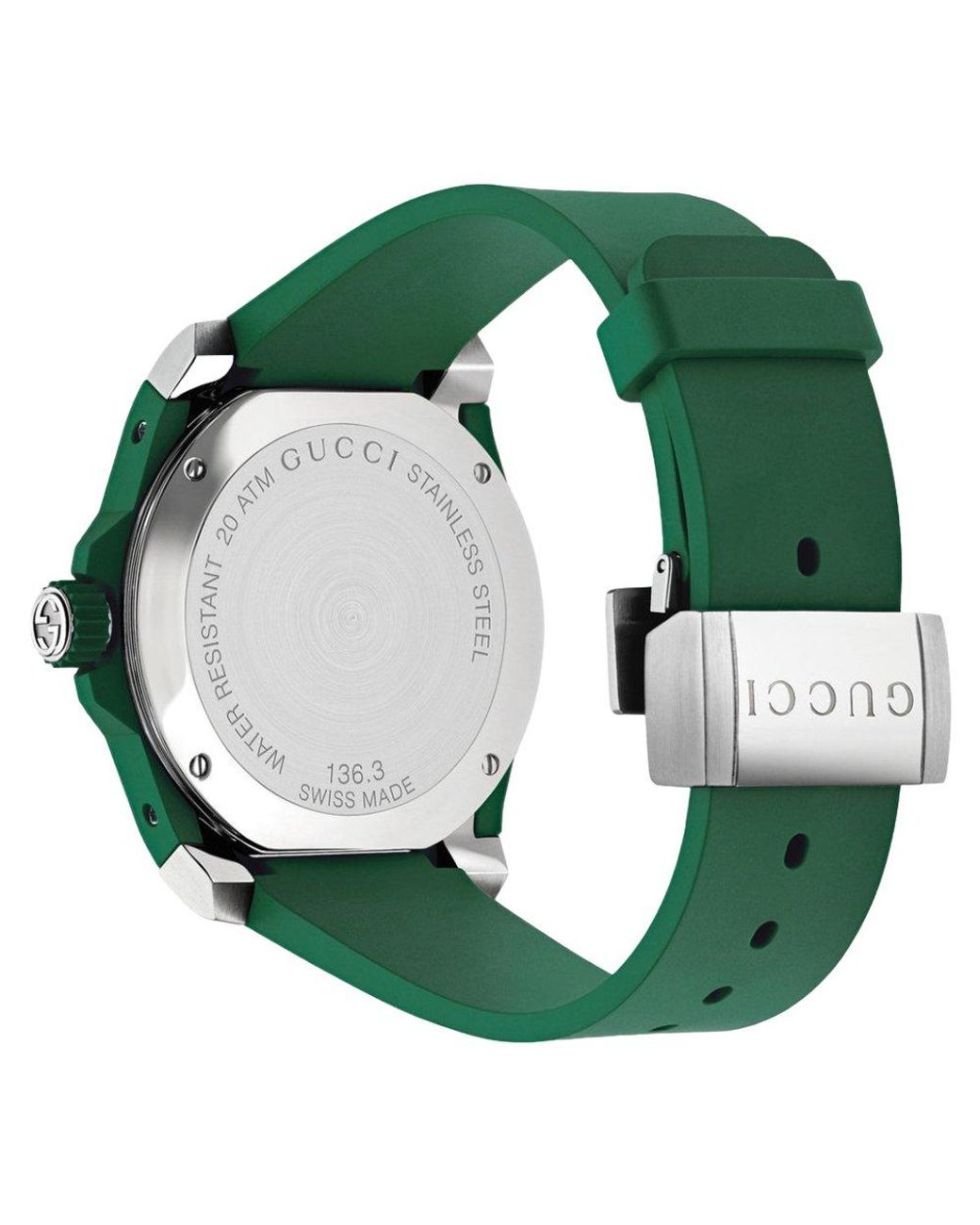 Gucci Ya136310 Dive Zwarte Wijzerplaat Herenhorloge in het Green voor heren