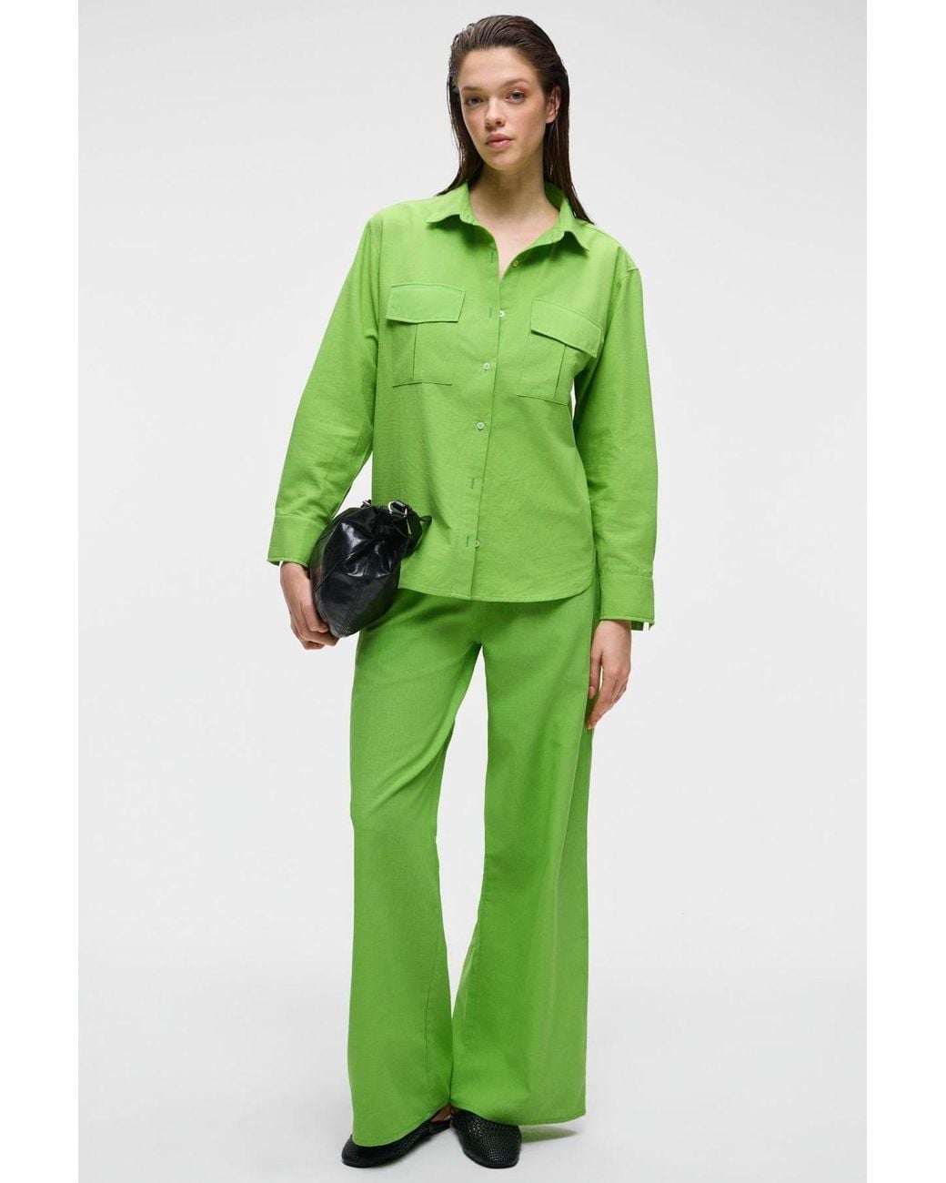 Grimelange Green Relaxed Long Sleeve Shirt