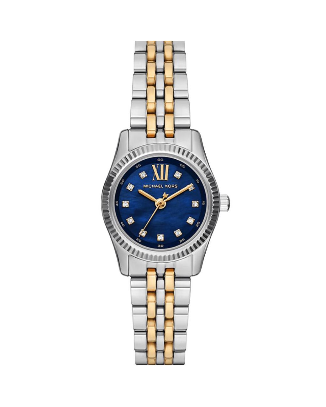 Michael Kors Blue Mk4865 Lexington Dial Ladies Two-Tone Watch