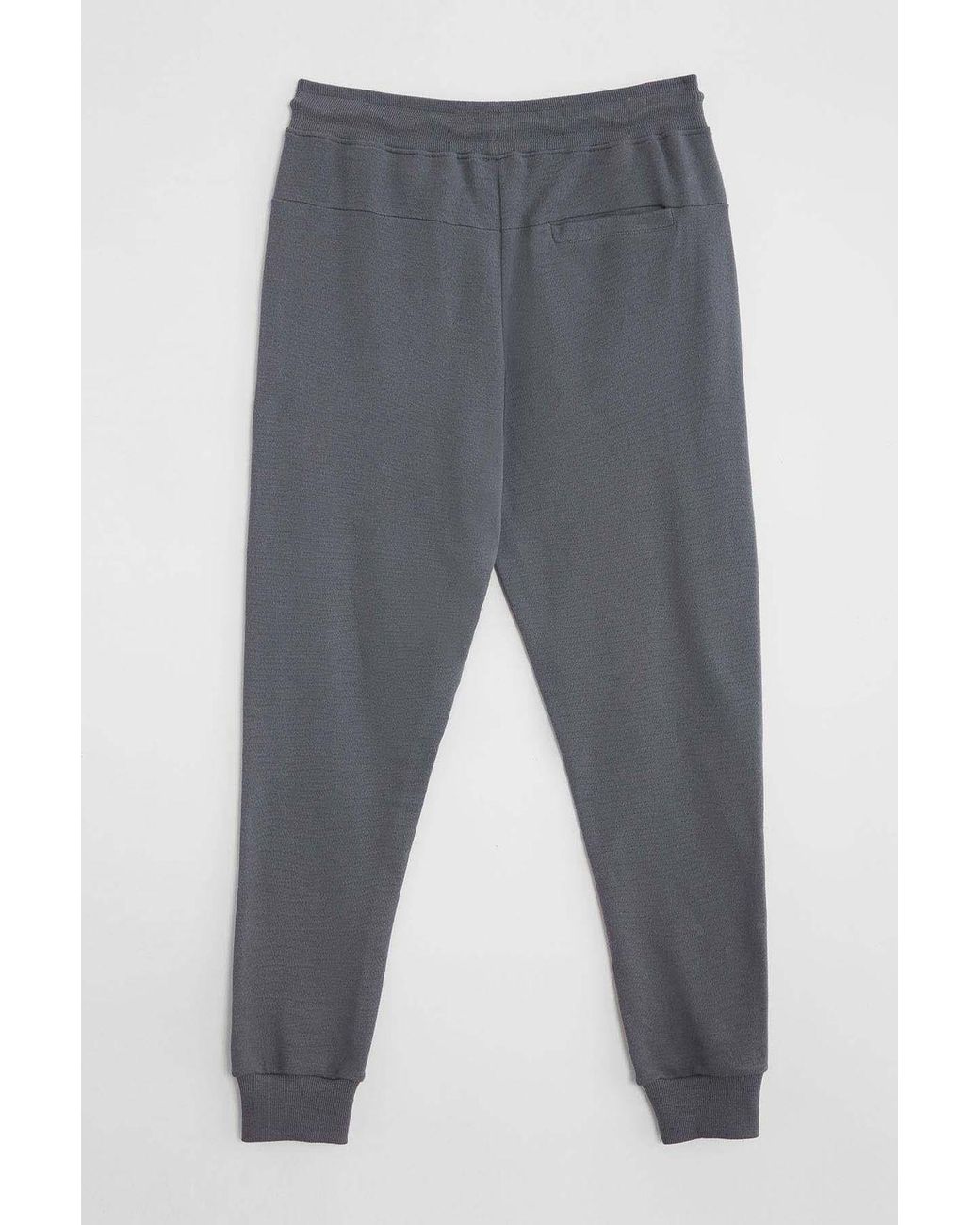 Grimelange Gray Tapered Joggers With Drawstring Waist for men