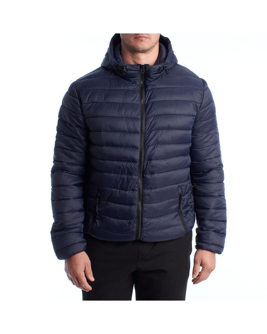 U.S. POLO ASSN. Blue Padded Jacket With Hood Us42127019 for men