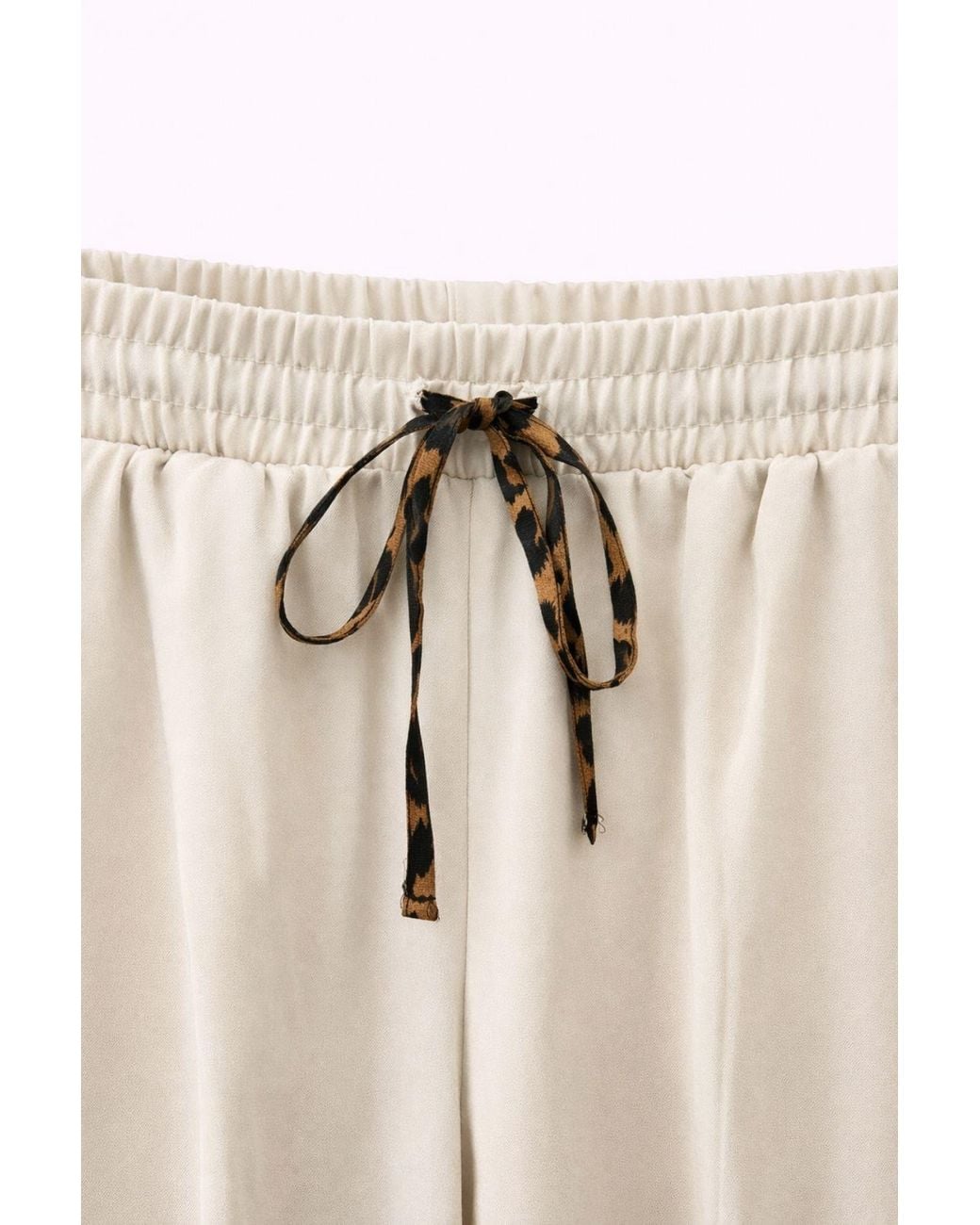 MixRay Natural Elastic Waist Cigarette Leg Pants