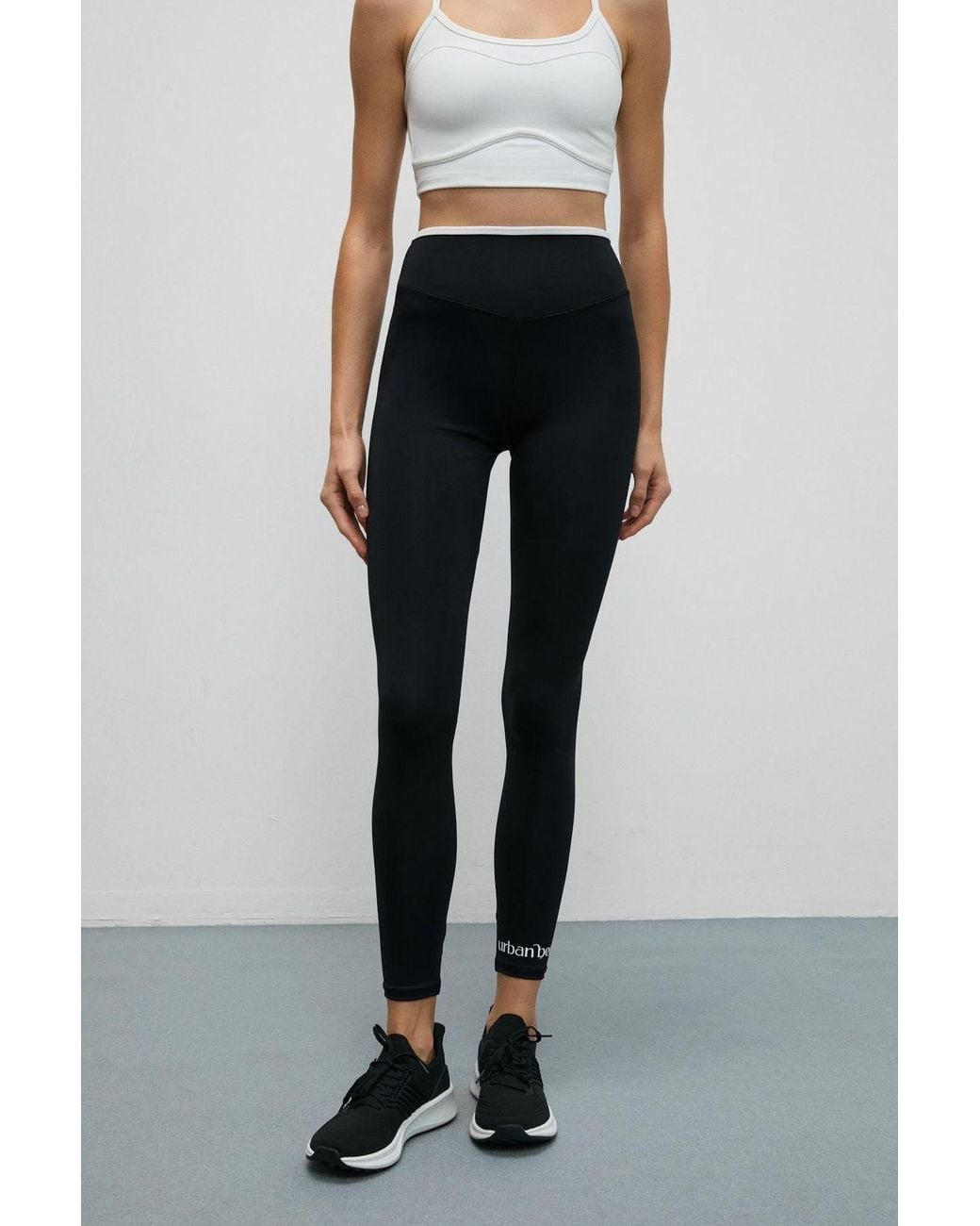 Grimelange Black High Waist Slim Fit Leggings