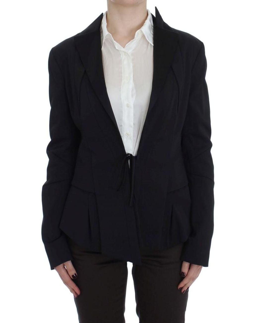 Exte Blue Stretch Single Breasted Blazer Jacket
