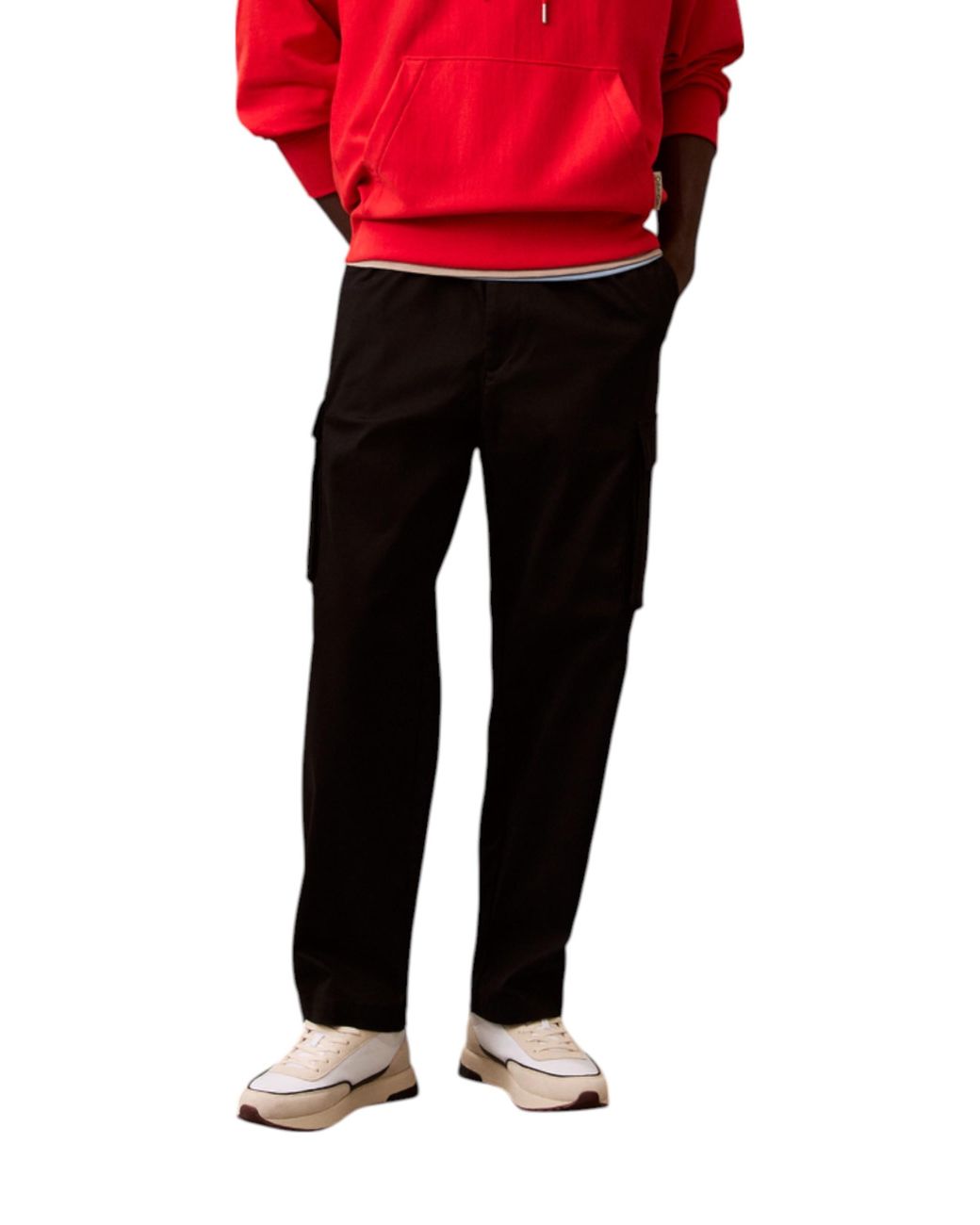 Calvin Klein Red Cargo Pants Relaxed for men