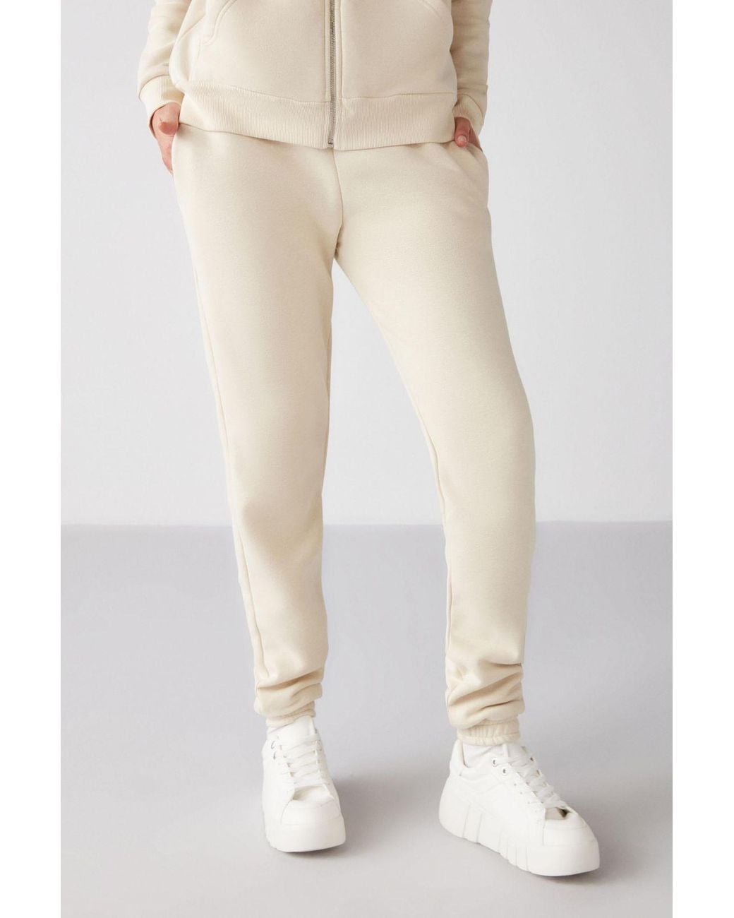 Grimelange Natural Elastic Waist Tapered Joggers
