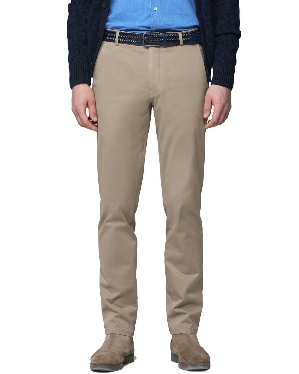 Meyer Bonn Broek Flatfront Model in het Gray voor heren