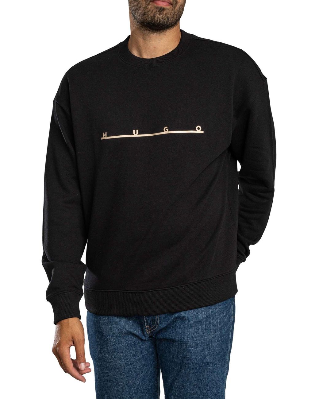 HUGO Black Datrisweat Sweatshirt for men