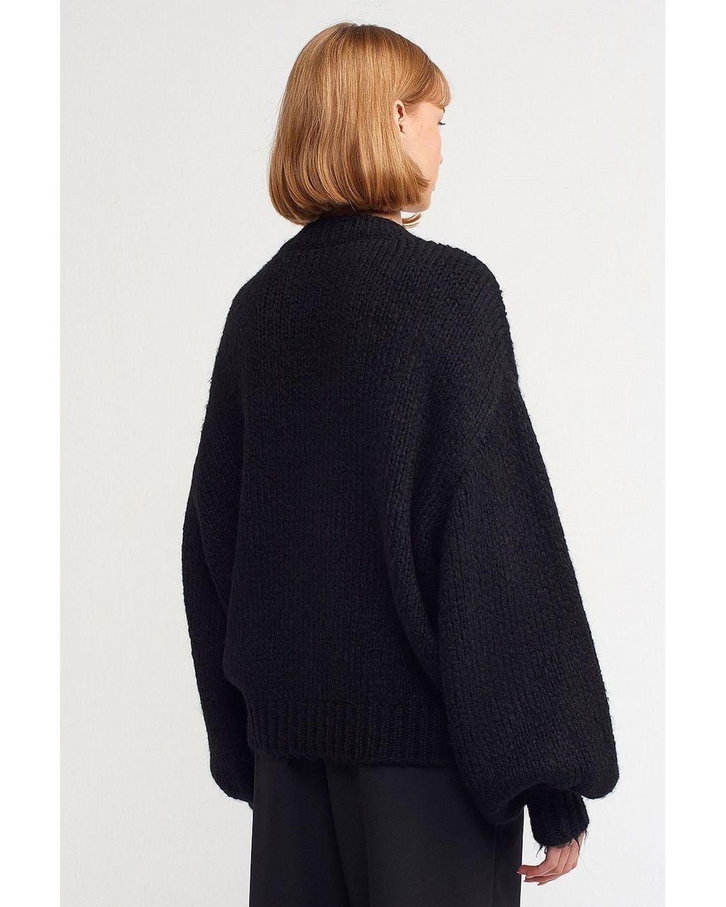 Dilvin Black Cardigan