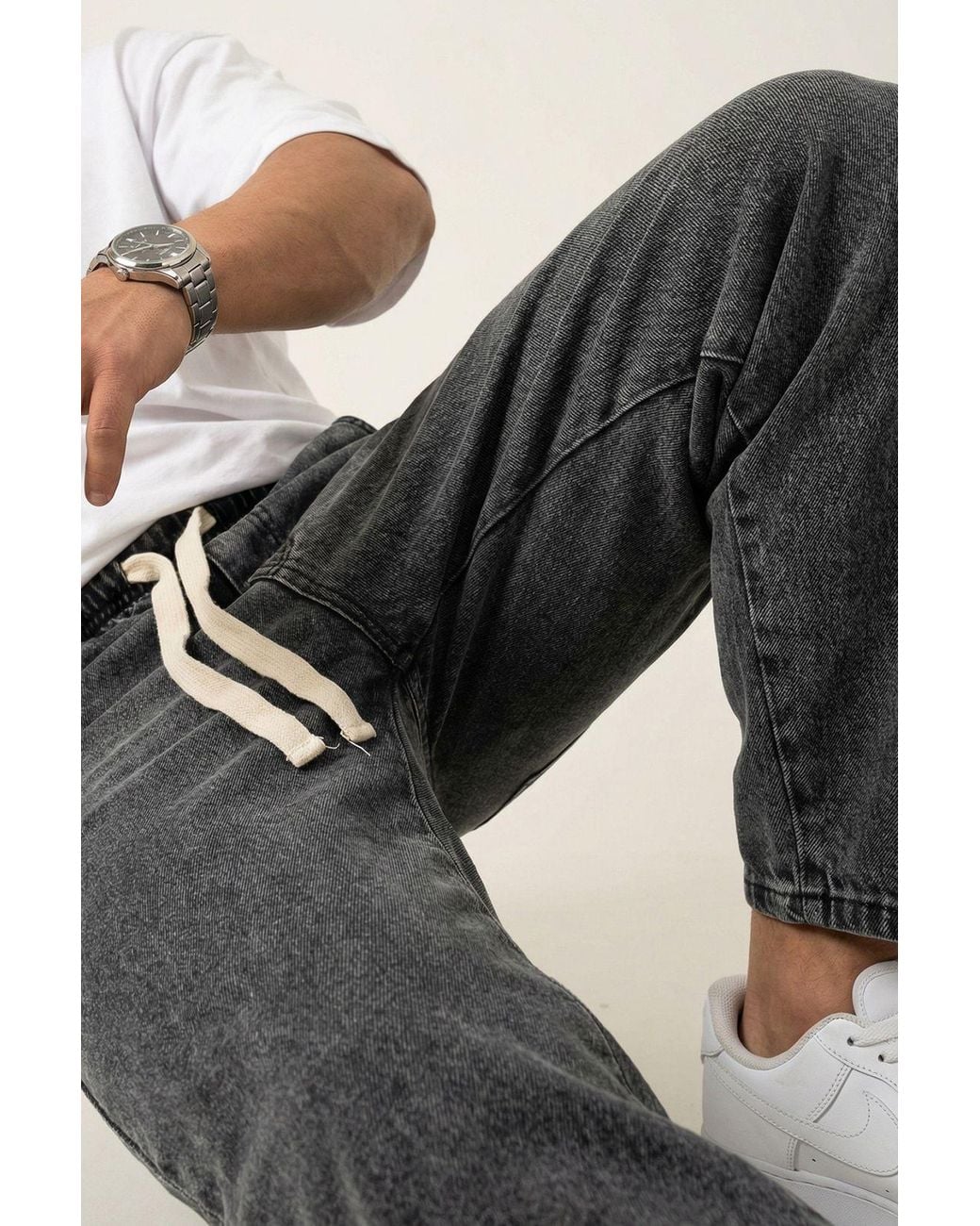 Bigdart Multicolor Elastic Waist Denim Pants for men