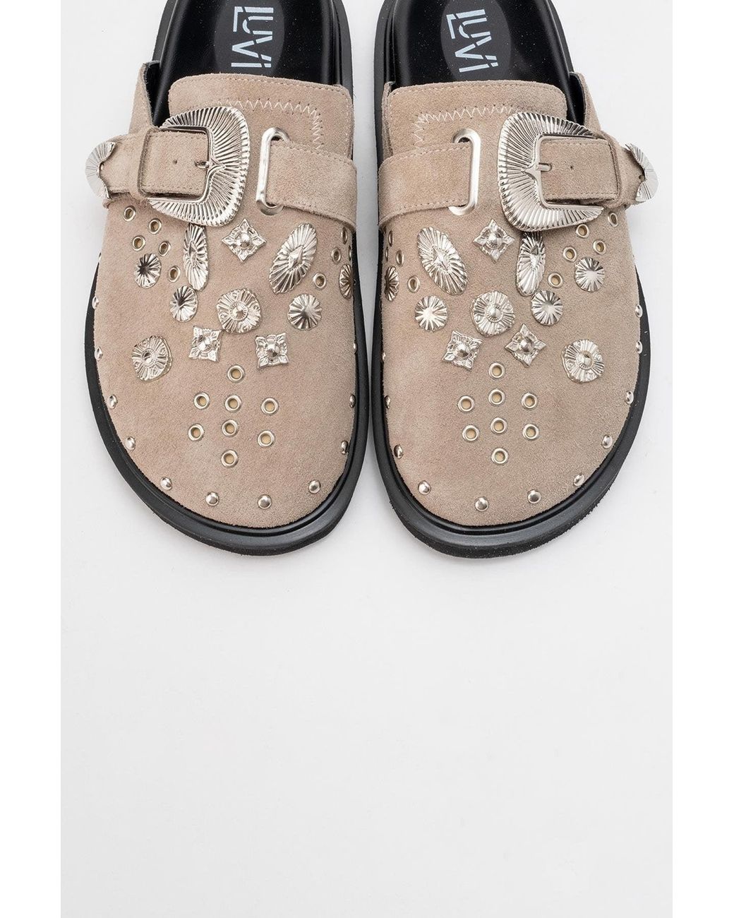 Forever & Always Shoes Maril Leren Gesp Sandaal in het Natural