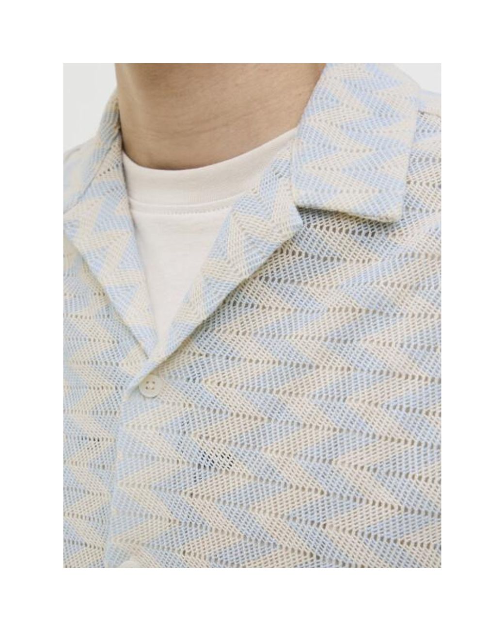Jack & Jones Jorsummer Luke Texture Resort Shirt in het Gray voor heren