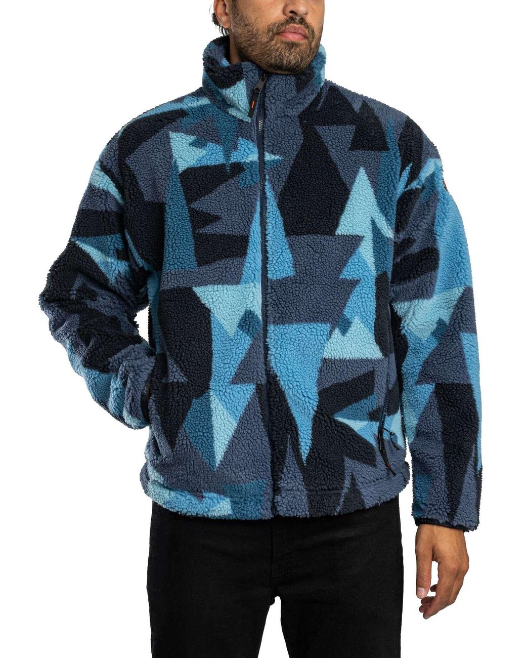Napapijri Fleecejack in het Blue voor heren