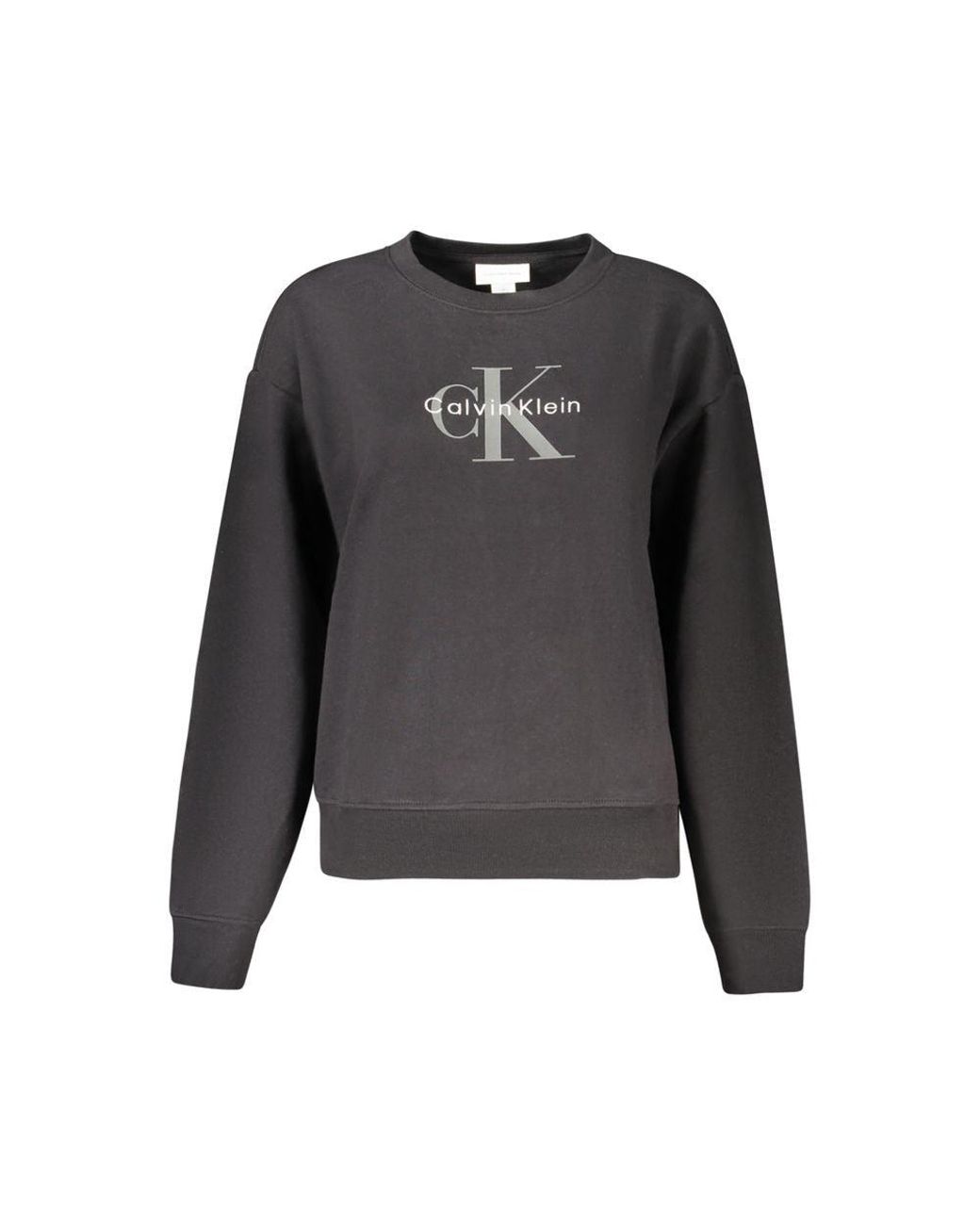 Calvin Klein Black Schwarzer Baumwollstrickpullover