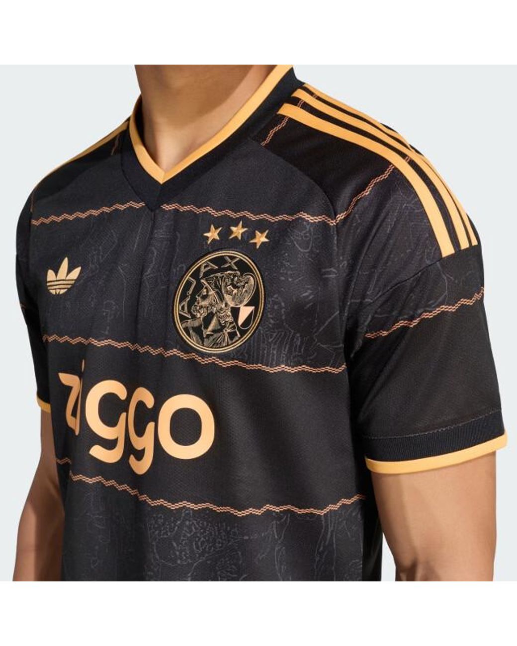 Adidas Ajax A Jsy Wedstrijdshirt Korte Mouw Replica Voetbal in het Black voor heren