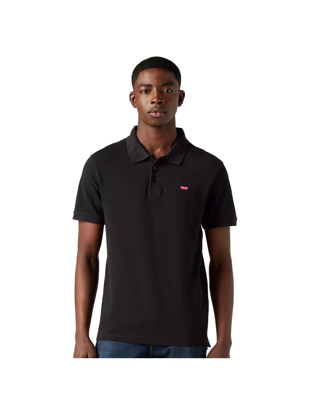Levi's Housemark Slim Poloshirt in het Black voor heren