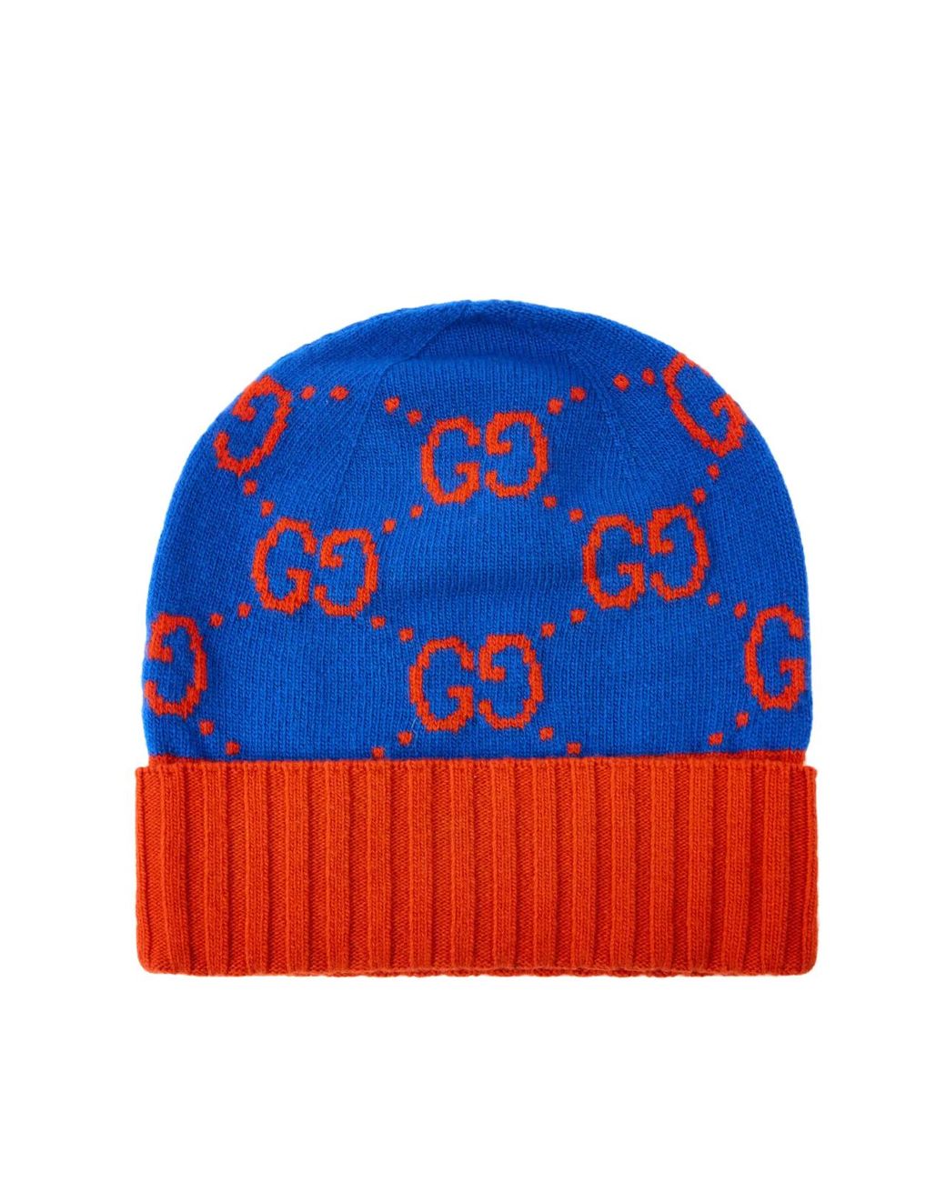 Gucci Gg Monogram Wollen Muts in het Blue