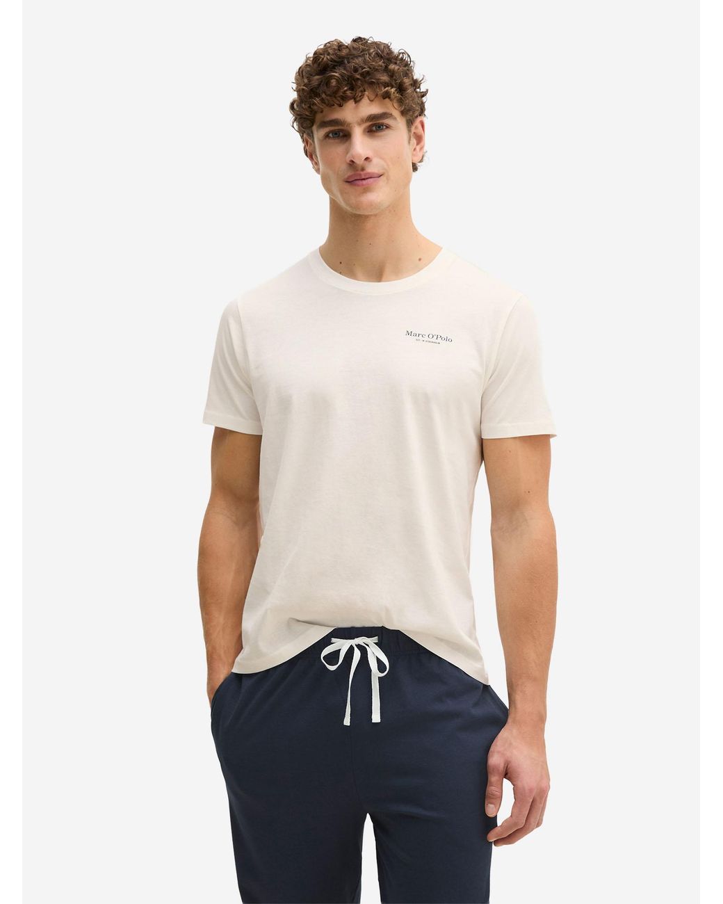 Marc O' Polo Marc O'Polo Mannen T-Shirt Mix N Match in het White voor heren